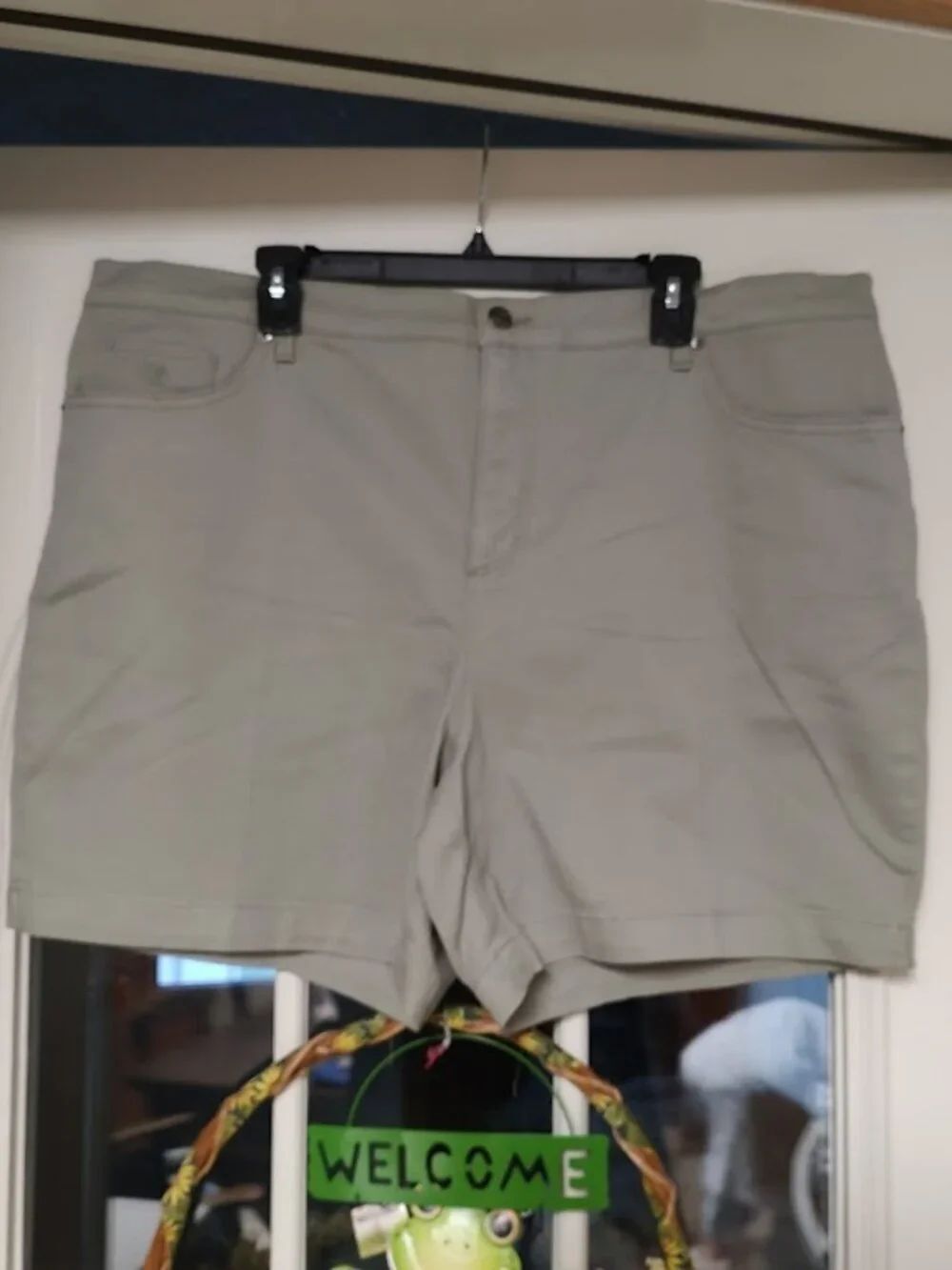 Gloria Vanderbilt Amanda Light Green Slimming Effect Shorts Women's 18W